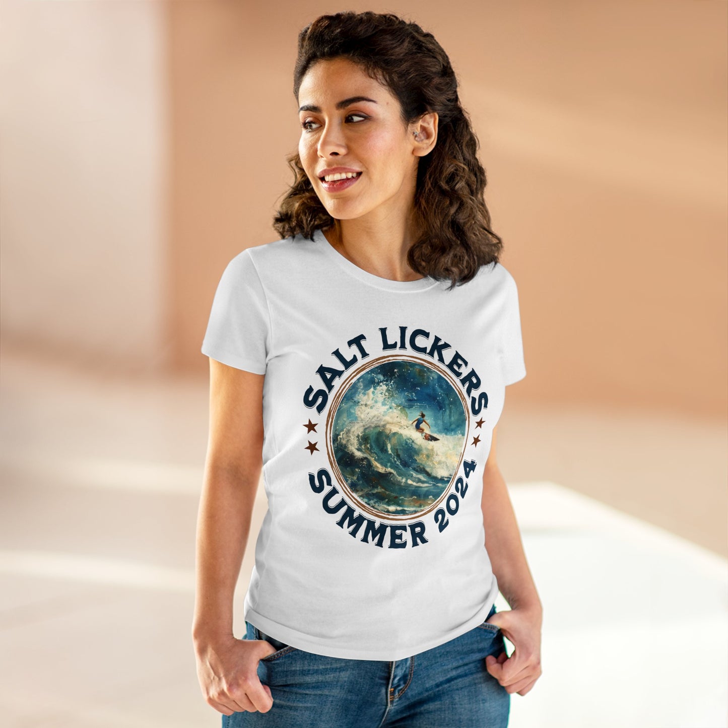 Surfing - Women's Midweight Cotton Tee