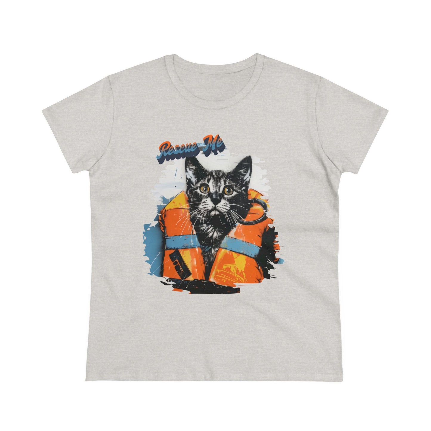 Rescue Cat - Women's Midweight Cotton Tee