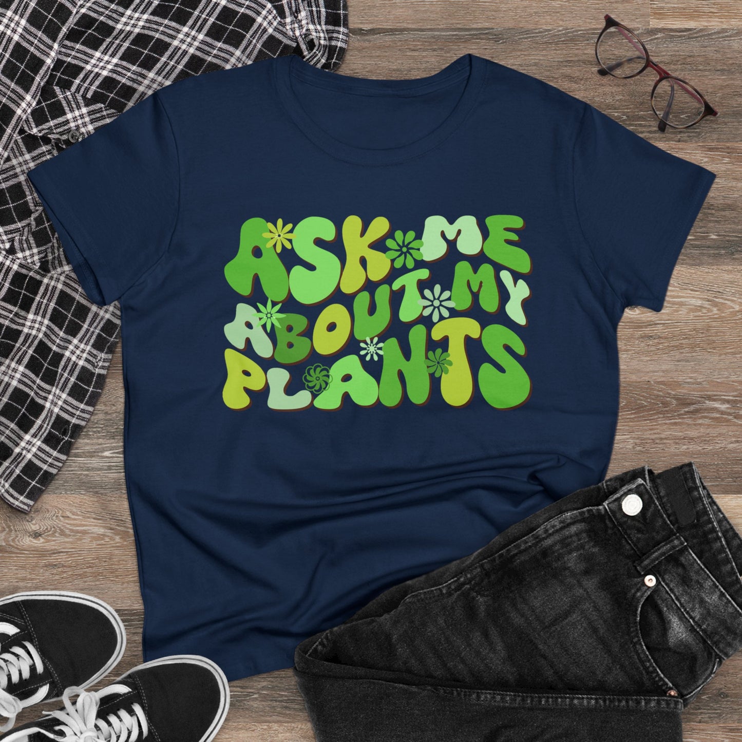 Ask Me About My Plants - Gardening - Women's Midweight Cotton Tee