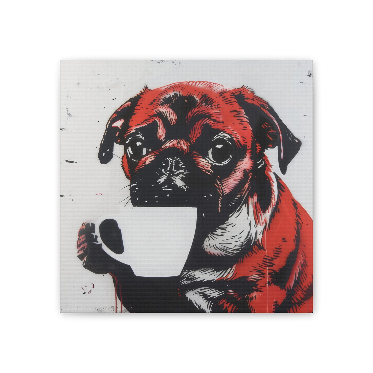 Coffee Dog - Canvas Stretched, 0.75"