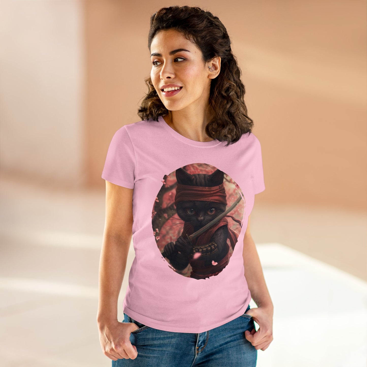 Ninja Kitty - Women's Midweight Cotton Tee