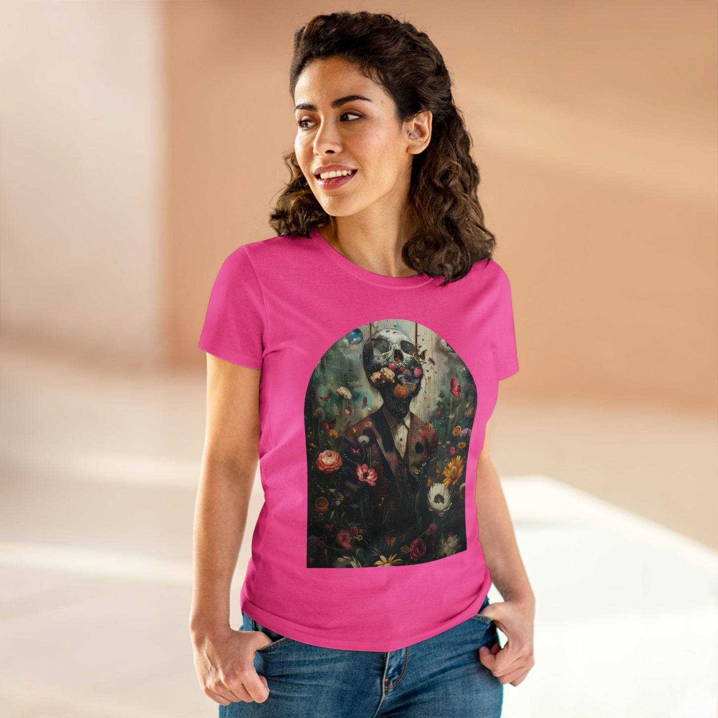 Flowers on My Mind - Women's Midweight Cotton Tee