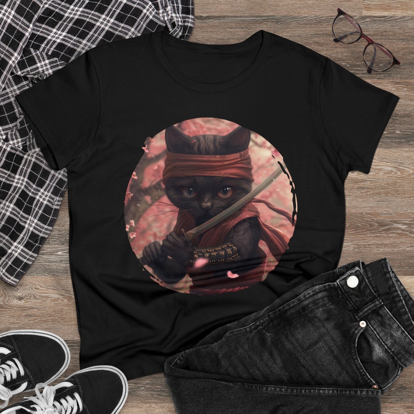 Ninja Kitty - Women's Midweight Cotton Tee