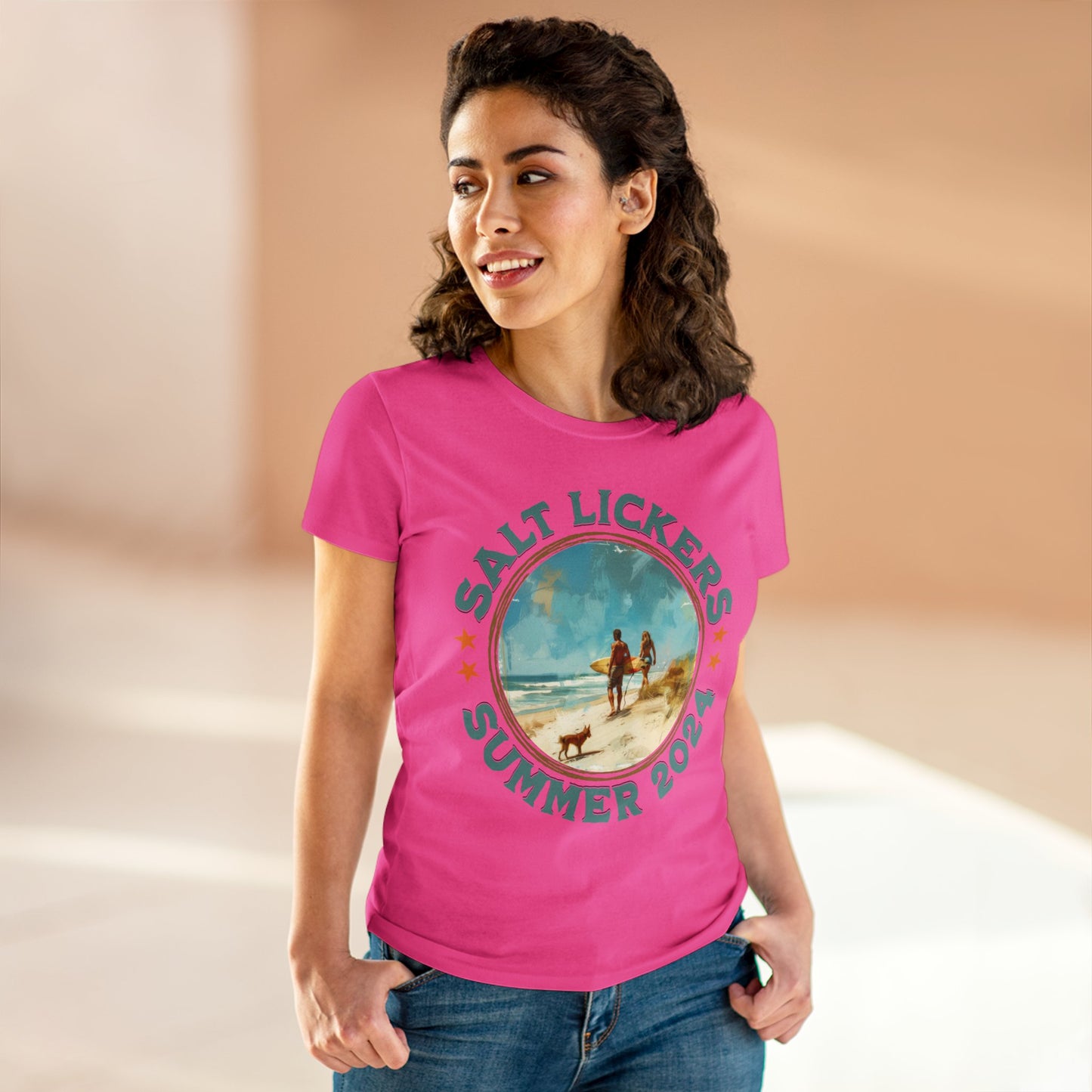 Surfing - Women's Midweight Cotton Tee