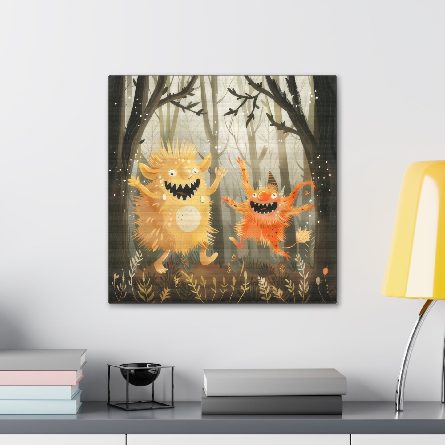 Happy Monsters - Canvas Stretched, 0.75"