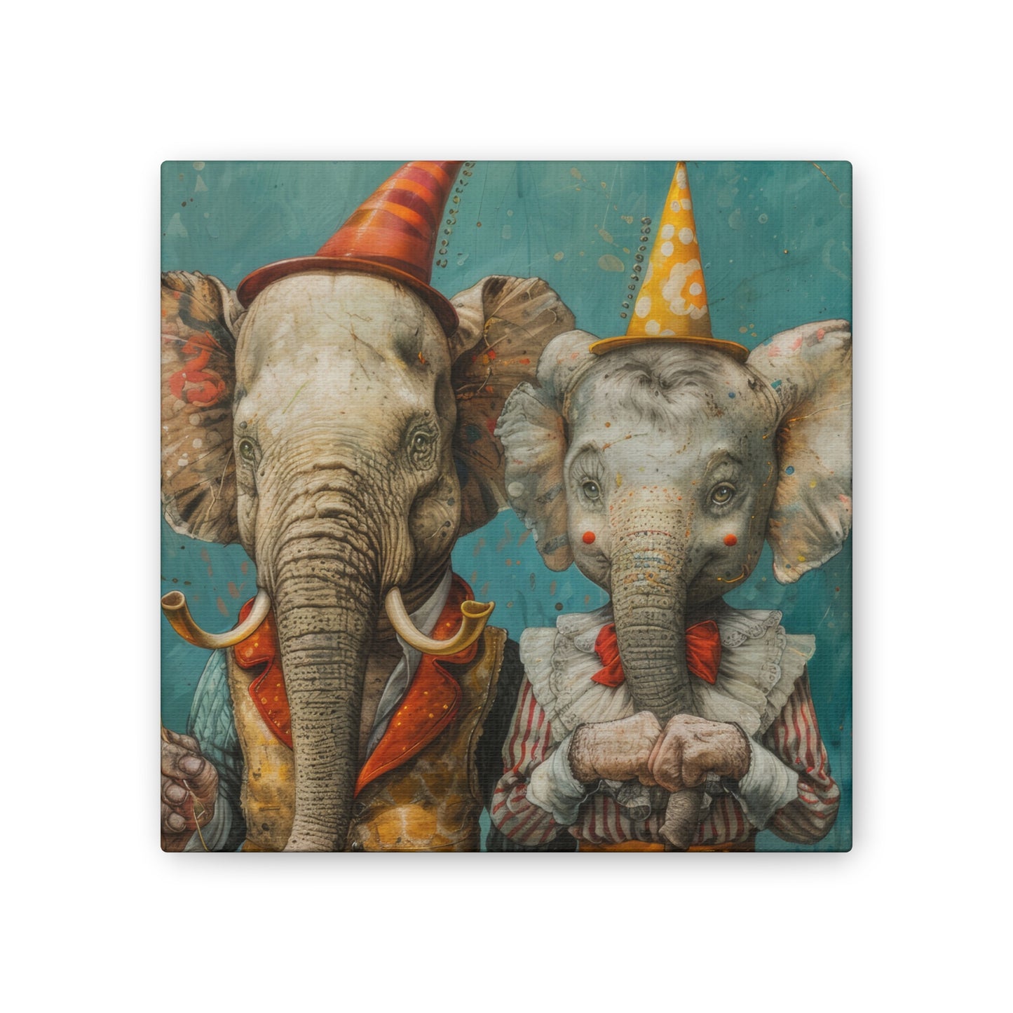 Elephants - Canvas Stretched, 0.75"