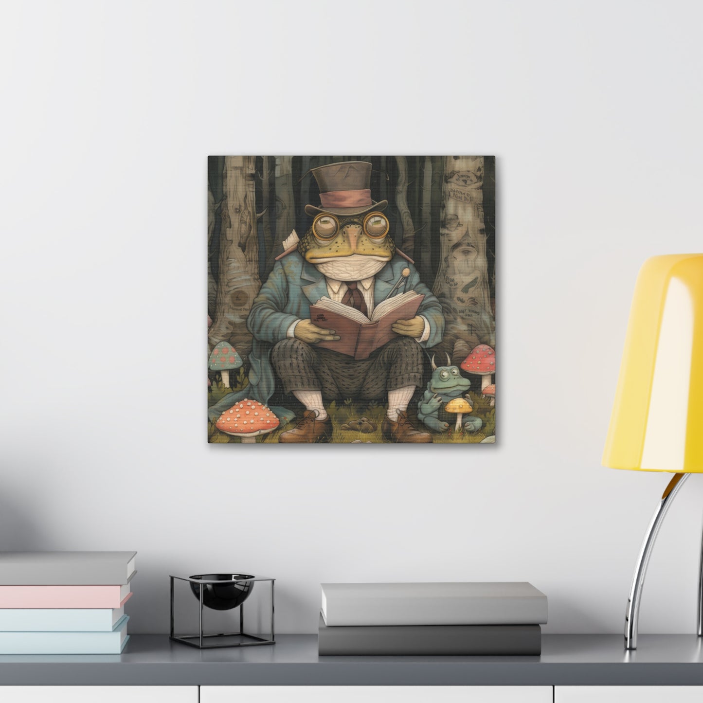 Reading Toad - Canvas Stretched, 0.75"