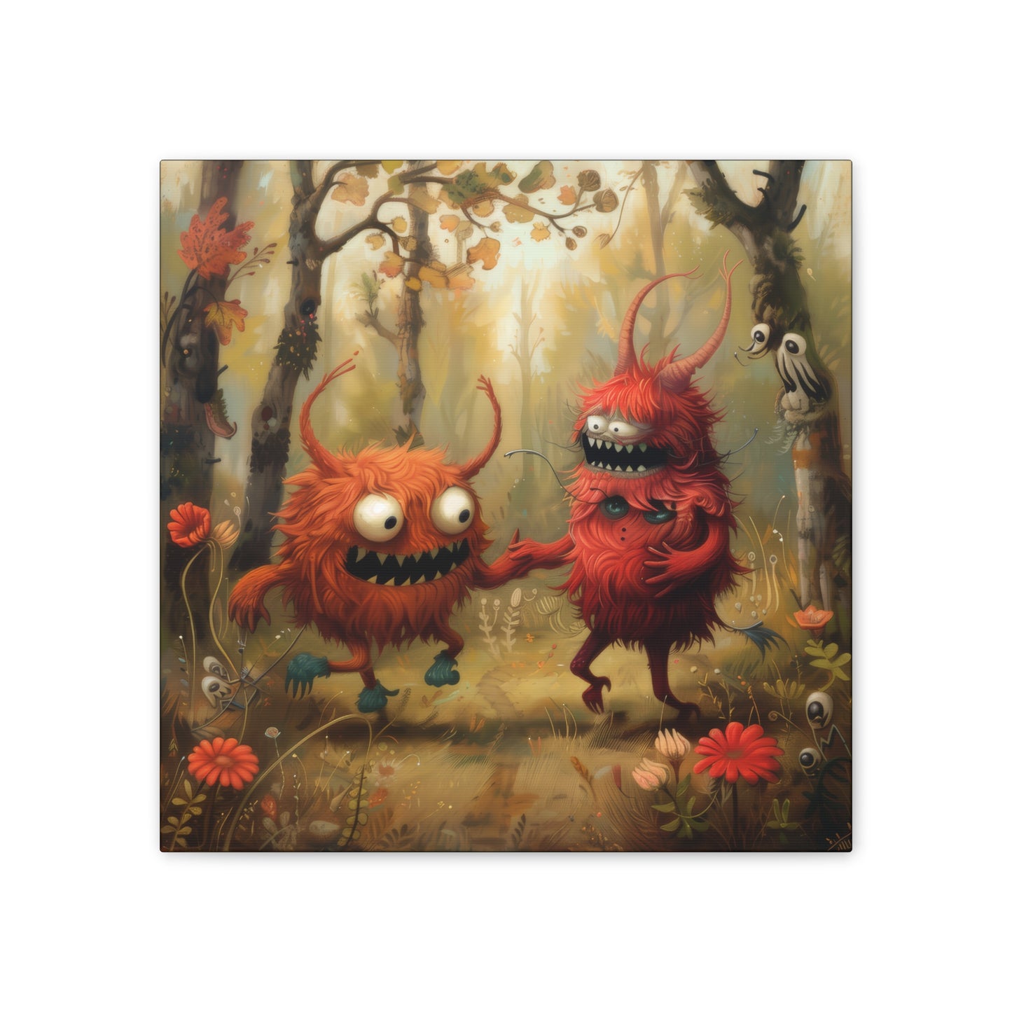 Happy Monsters - Canvas Stretched, 0.75"