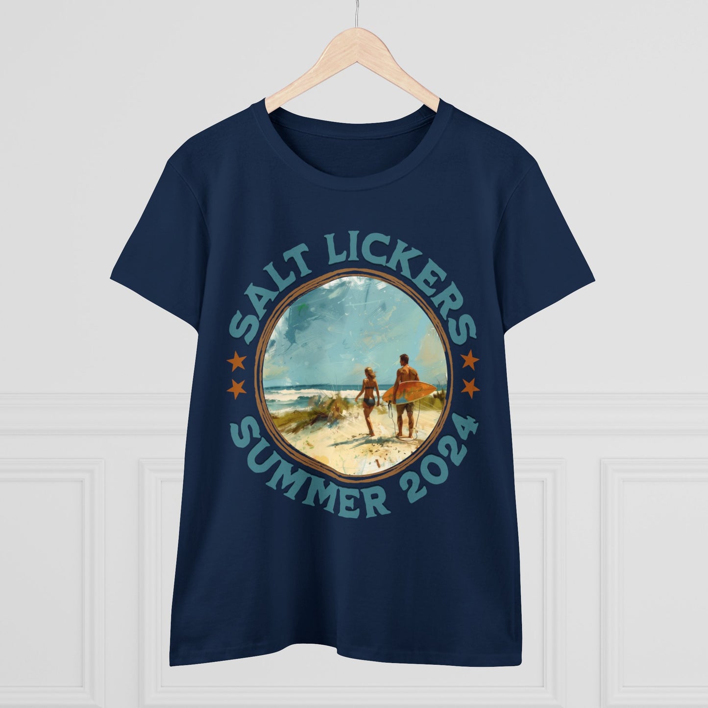 Surfing - Women's Midweight Cotton Tee