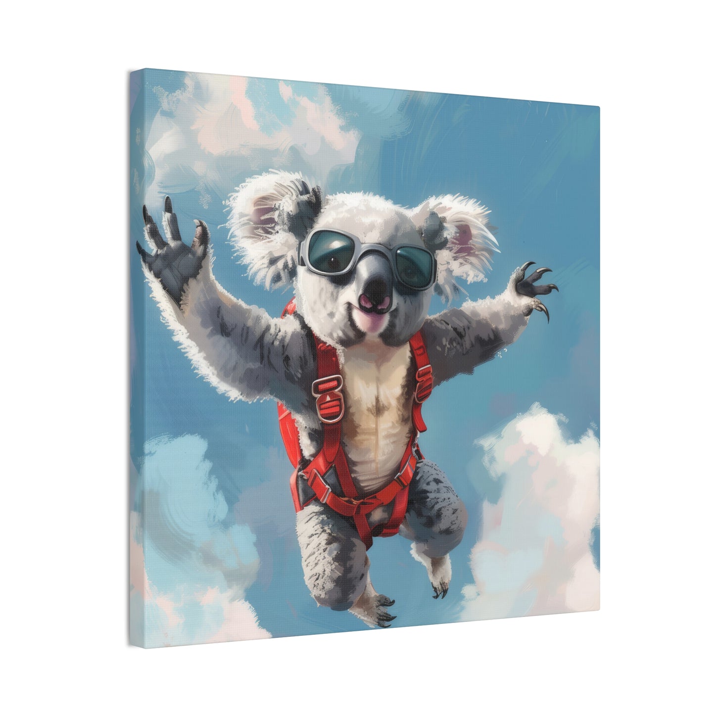 Koala Freefall - Canvas Stretched, 0.75"