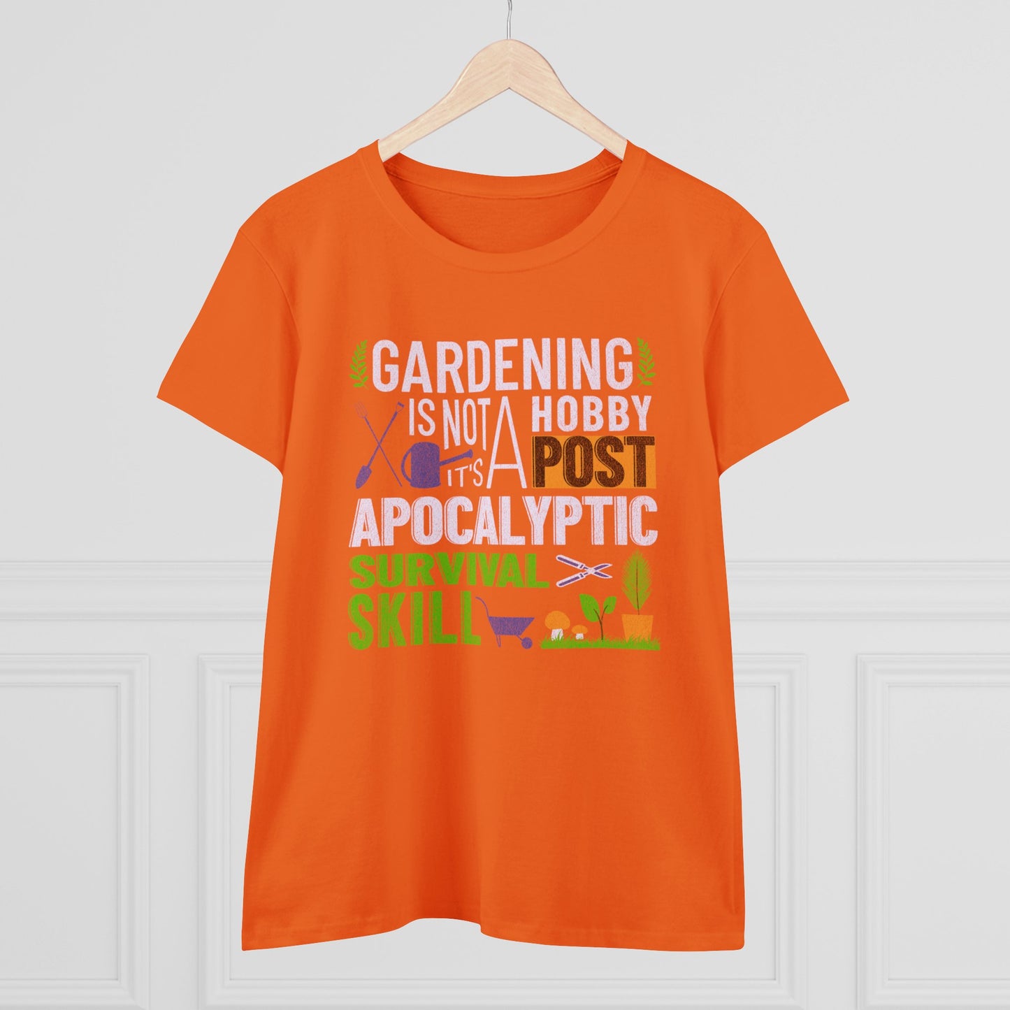 Gardening Is a Survival Skill - Gardening - Women's Midweight Cotton Tee