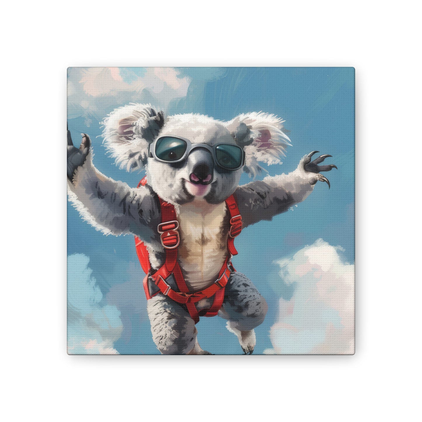 Koala Freefall - Canvas Stretched, 0.75"