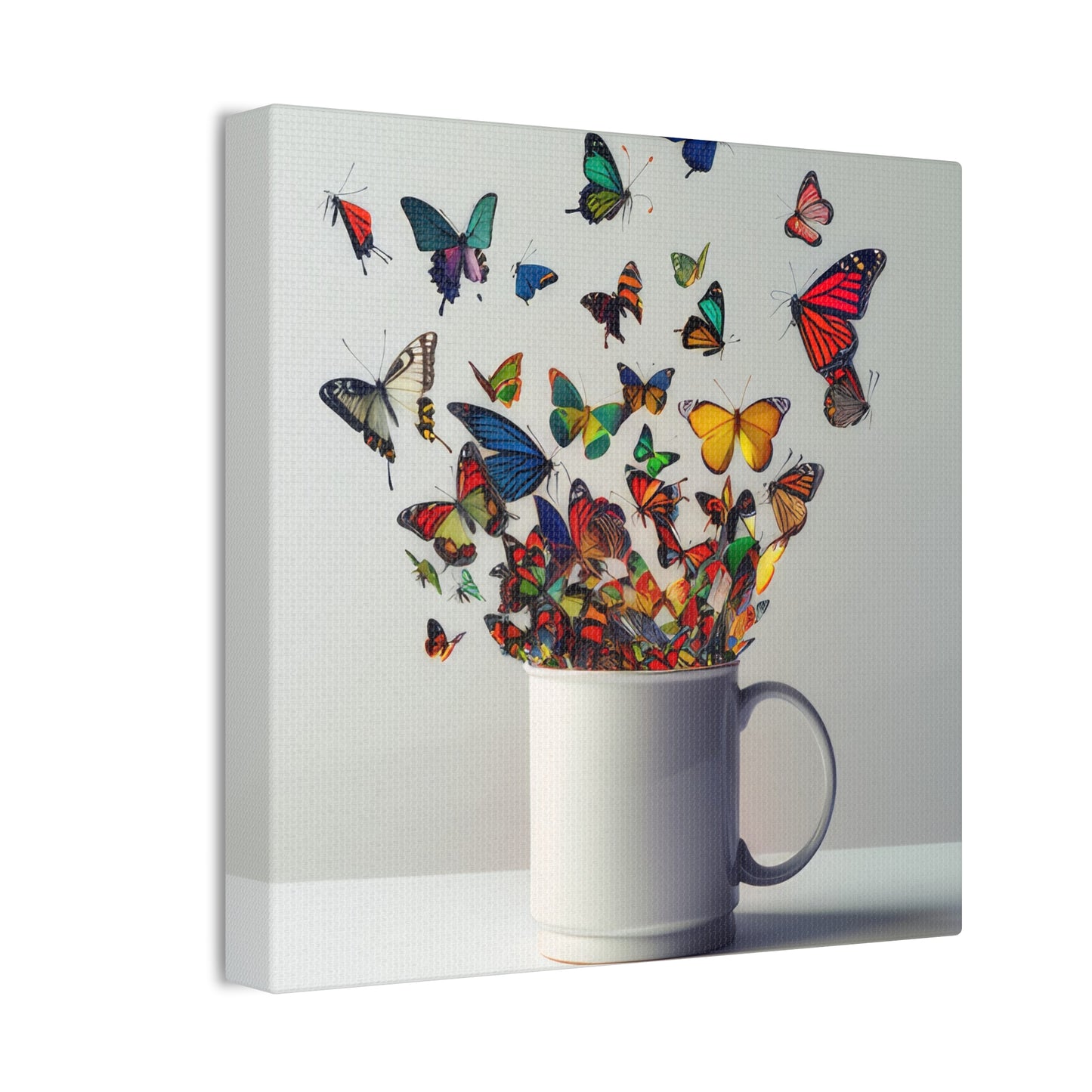 Butterfly Coffee - Canvas Stretched, 0.75"