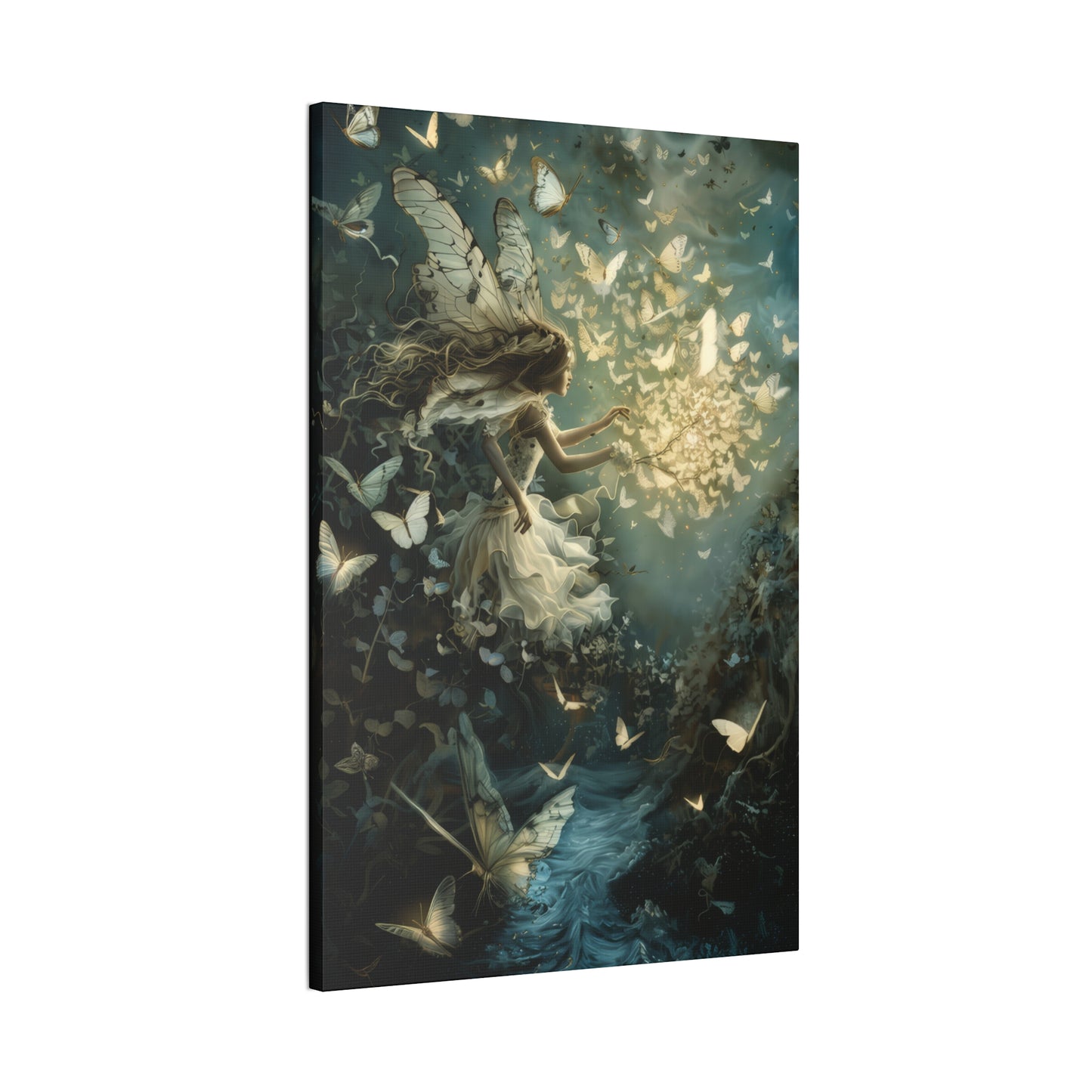 Fairy and Butterflies - Canvas Stretched, 0.75"