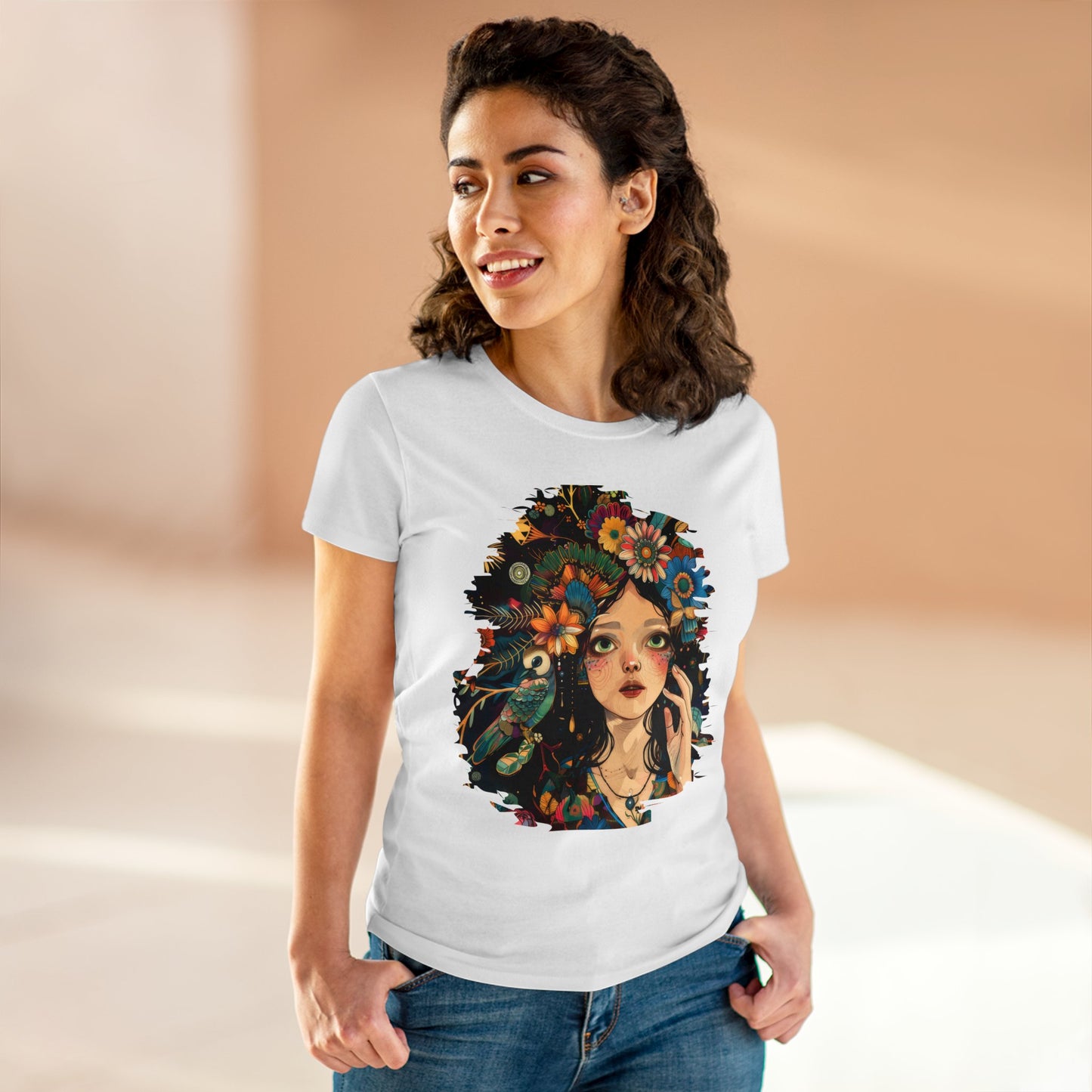 Flower Girl - Women's Midweight Cotton Tee