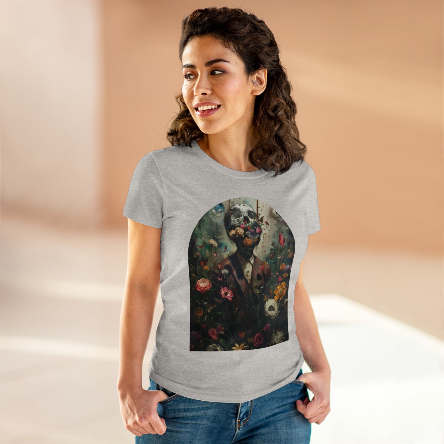 Flowers on My Mind - Women's Midweight Cotton Tee