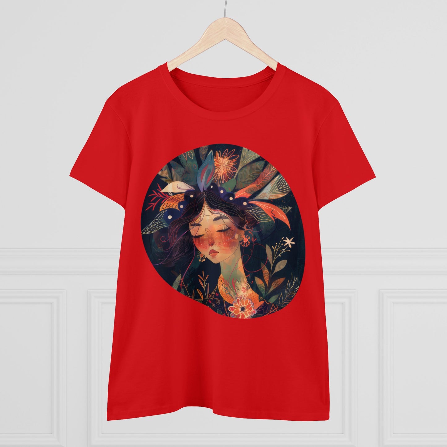 Flower Girl - Flowers - Women's Midweight Cotton Tee