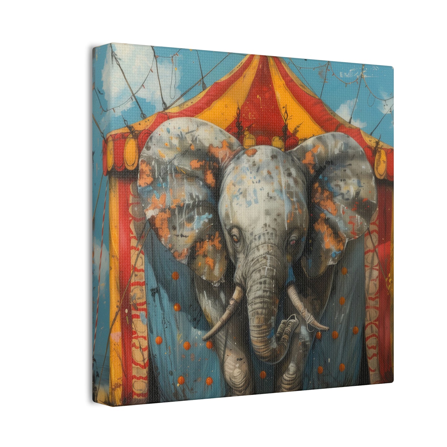 Circus Elephant - Canvas Stretched, 0.75"