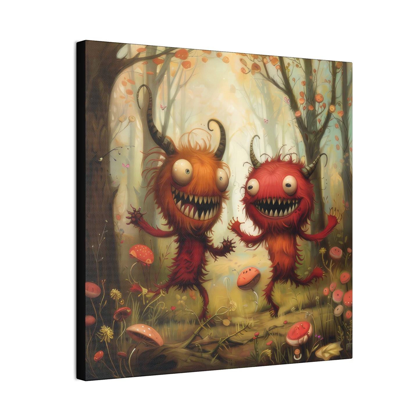 Happy Monsters - Canvas Stretched, 0.75"