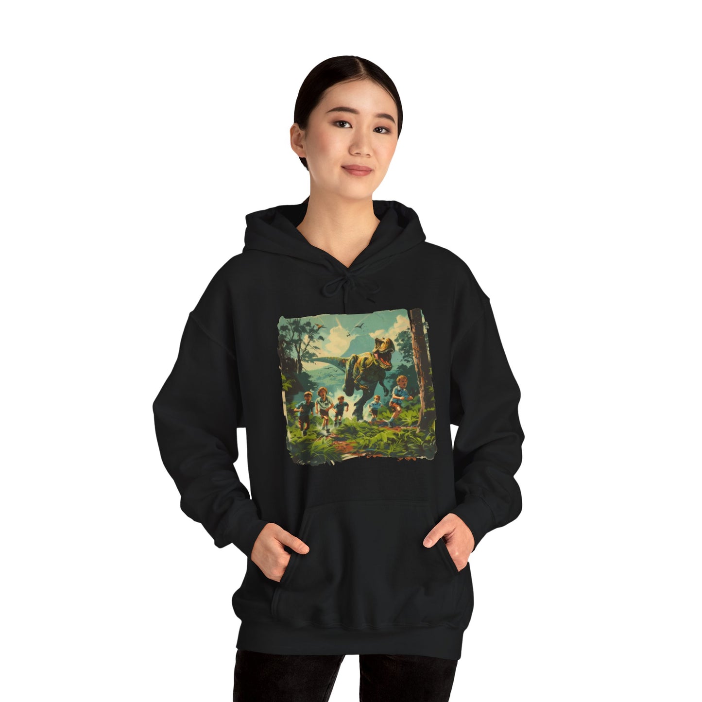 Dinosaur Chase - Unisex Heavy Blend™ Hooded Sweatshirt