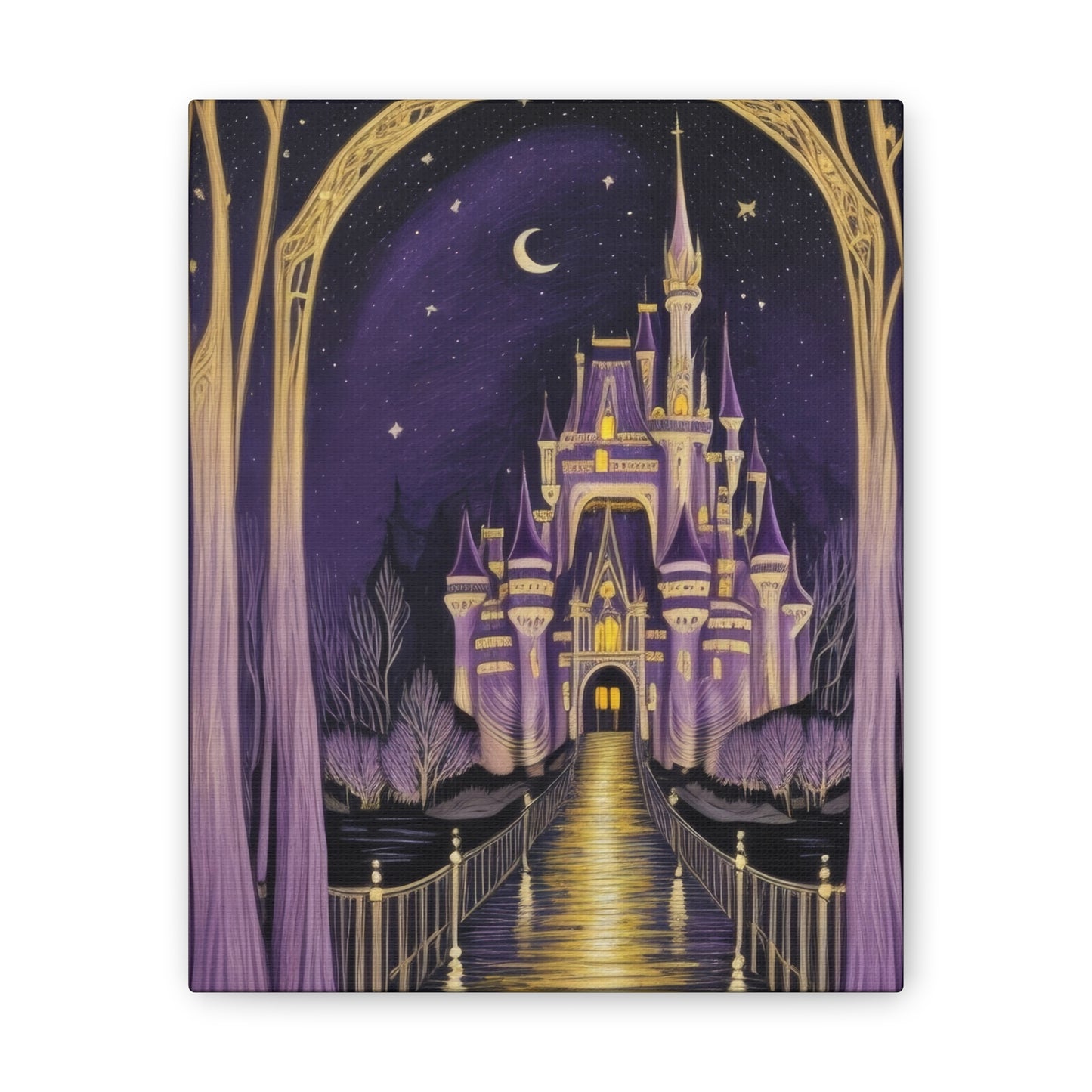 Purple Castle - Canvas Stretched, 0.75"