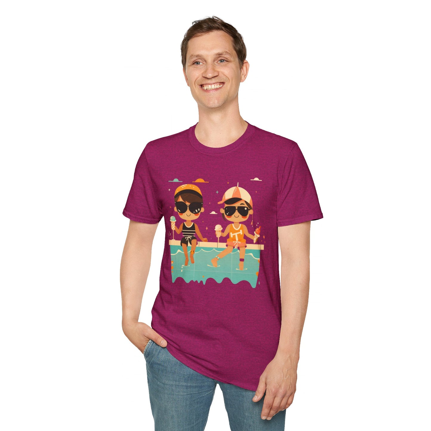 Poolside Ice Cream - Unisex Softstyle T-Shirt