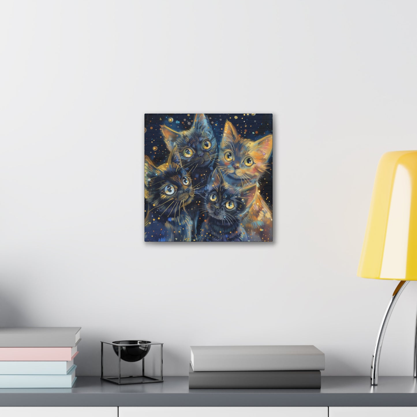 Sparkly Kitties - Canvas Stretched, 0.75"