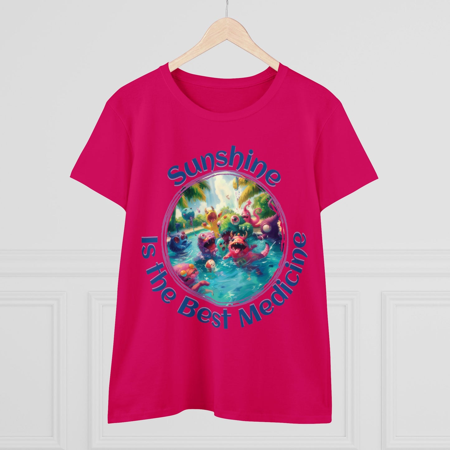 Sunshine is the Best Medicine - Women's Midweight Cotton Tee