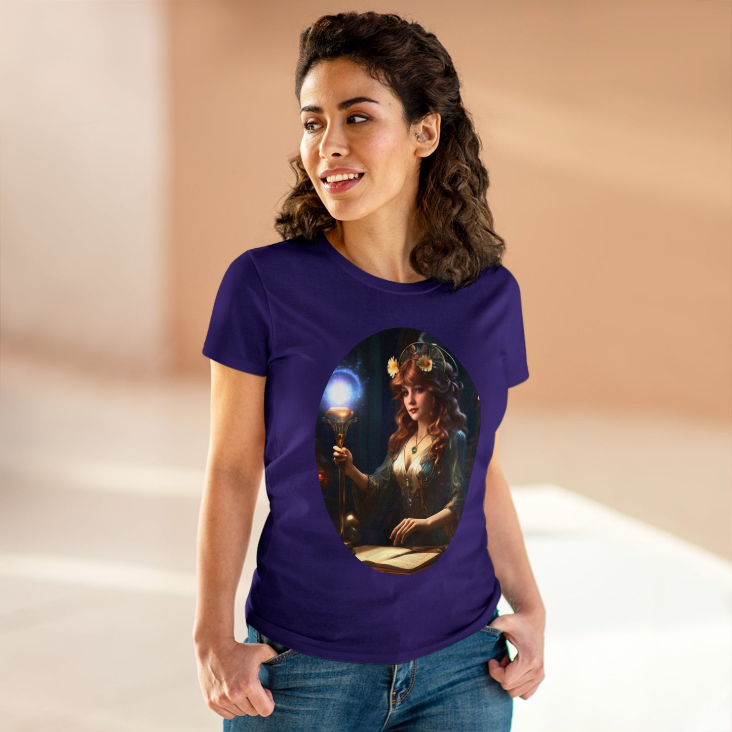 The Sorceress - Fantasy - Women's Midweight Cotton Tee