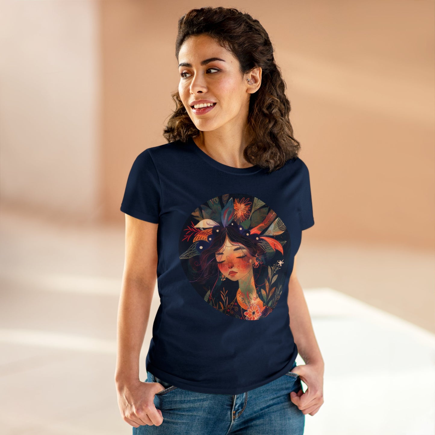 Flower Girl - Flowers - Women's Midweight Cotton Tee