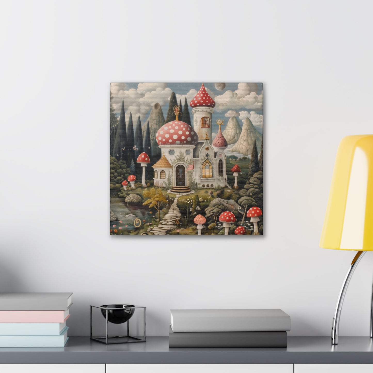 Mushroom House - Canvas Stretched, 0.75"