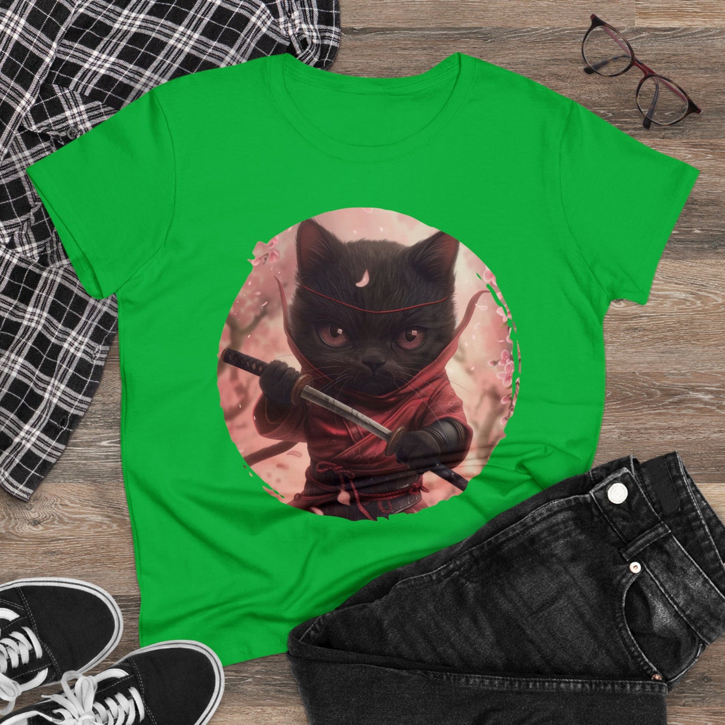 Ninja Kitty - Women's Midweight Cotton Tee