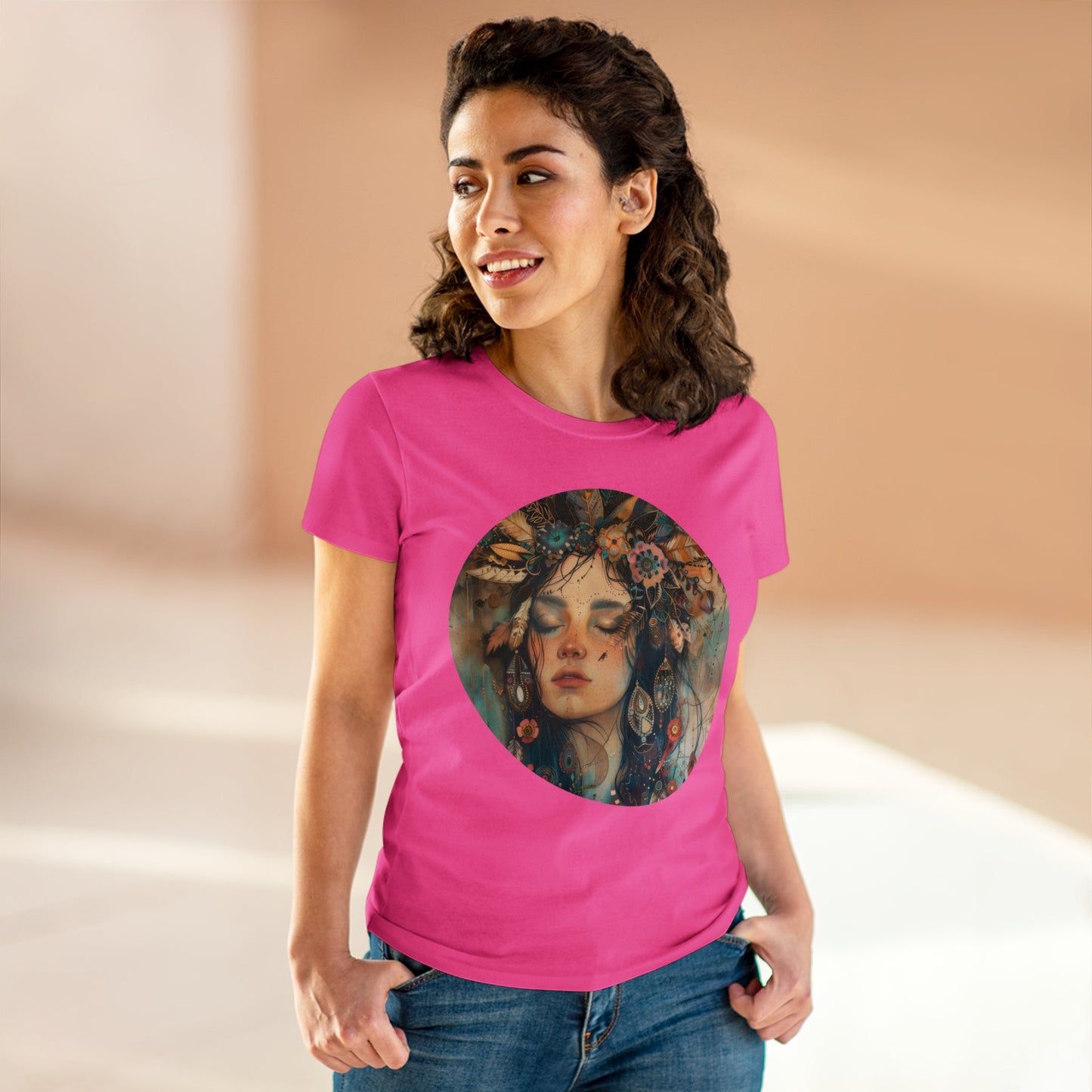 EW - Flowers - Women's Midweight Cotton Tee