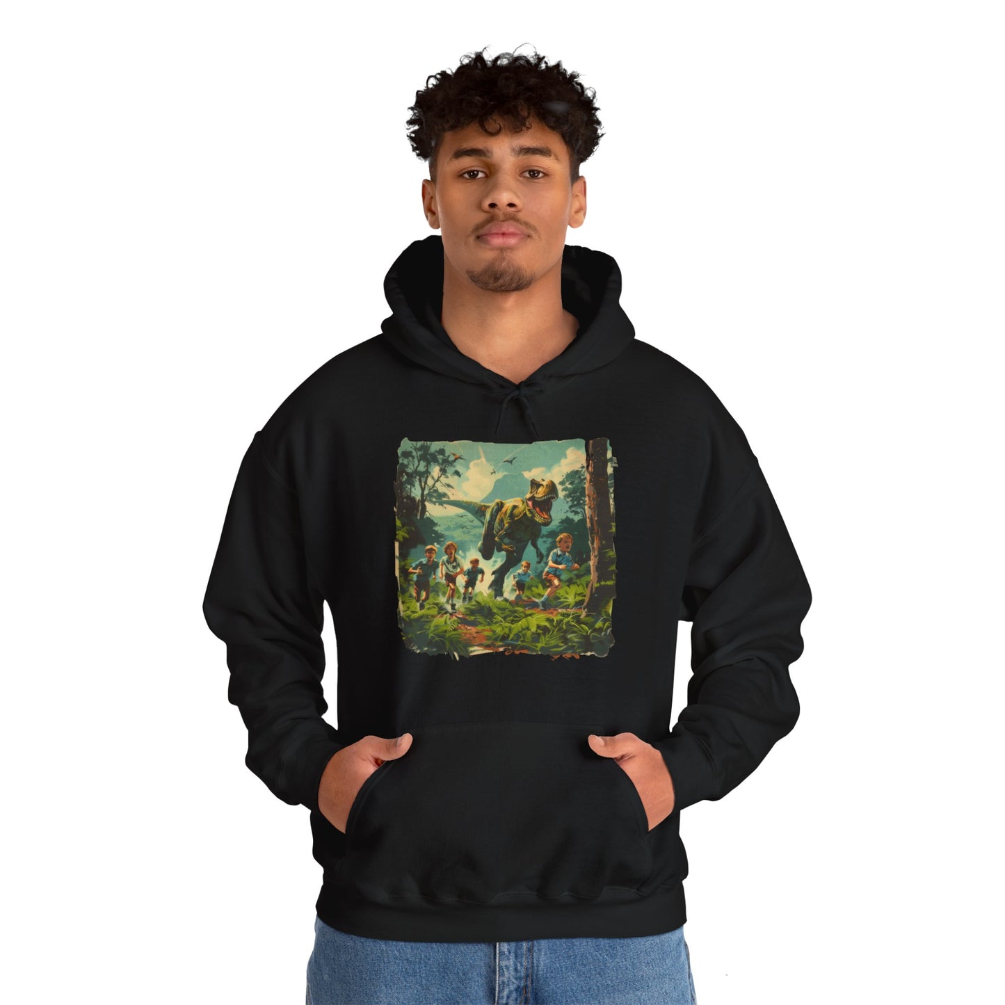 Dinosaur Chase - Unisex Heavy Blend™ Hooded Sweatshirt