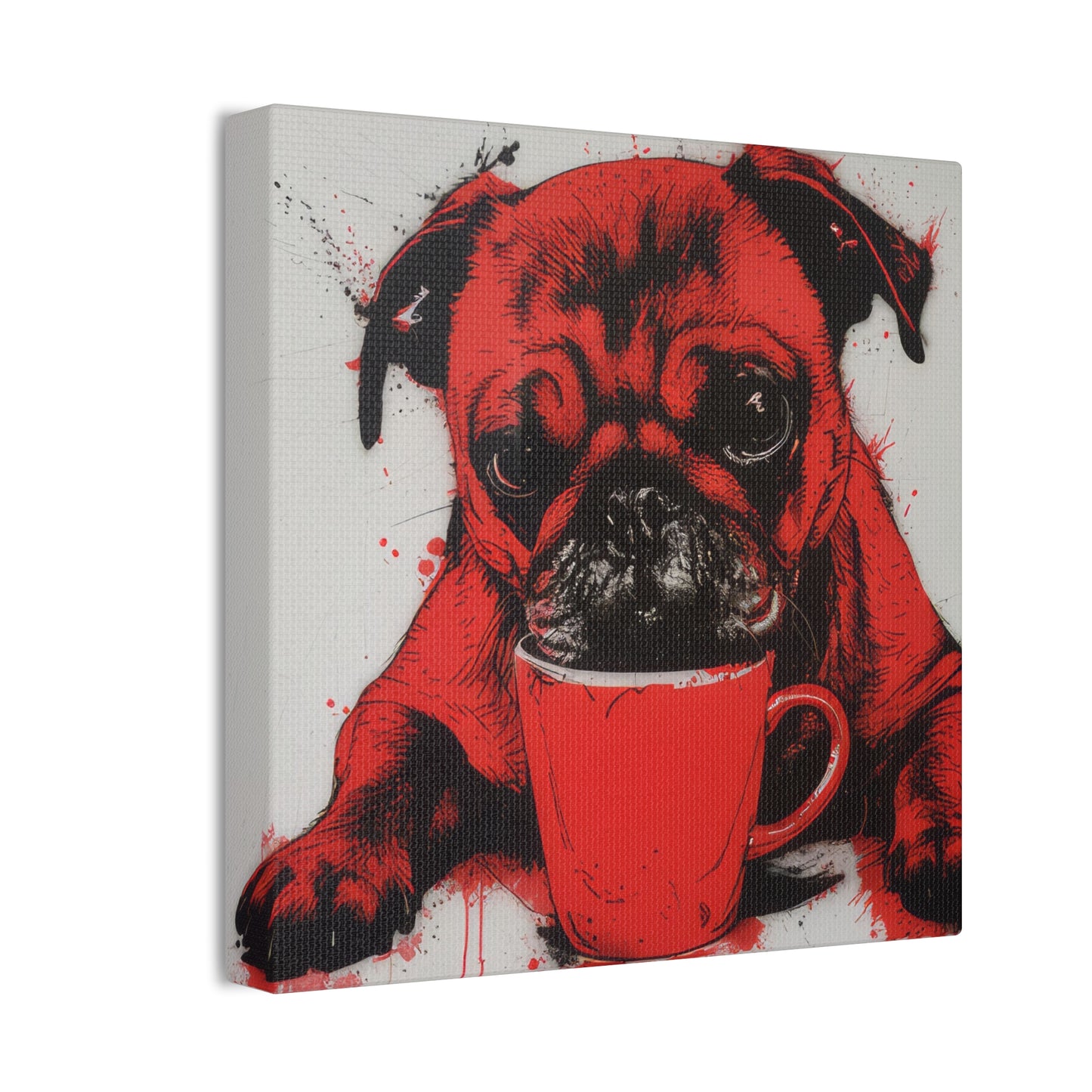 Coffee Dog - Canvas Stretched, 0.75"