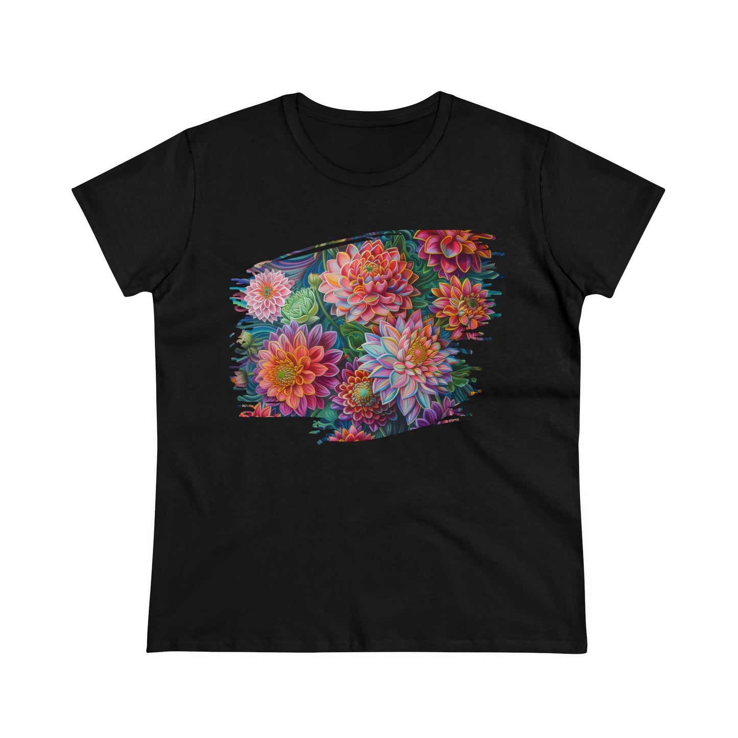 Pastel Flowers - Women's Midweight Cotton Tee