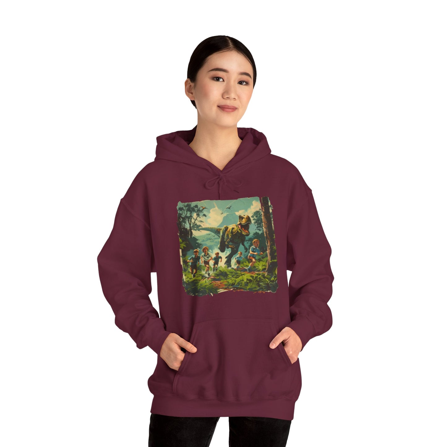 Dinosaur Chase - Unisex Heavy Blend™ Hooded Sweatshirt