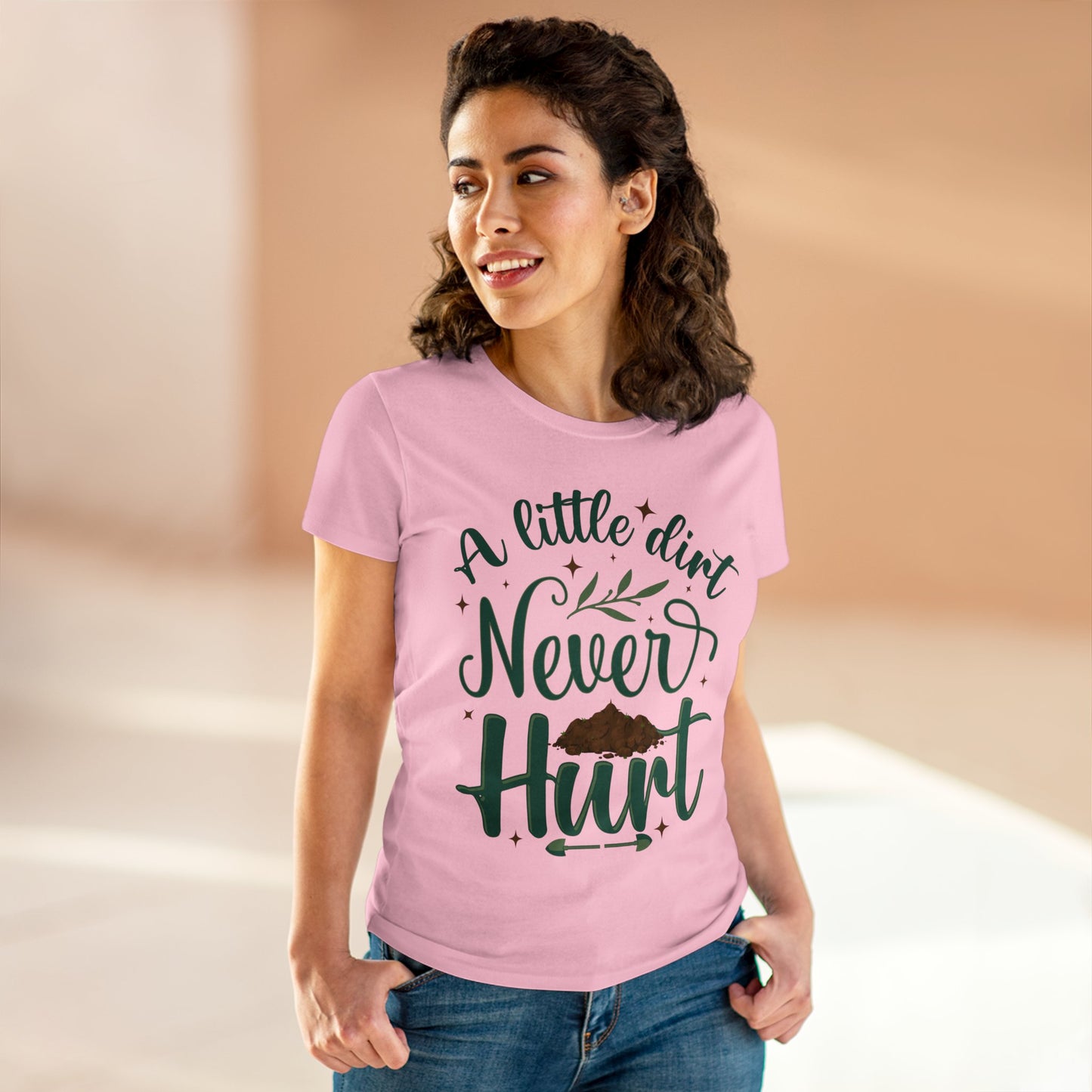 A Little Dirt Never Hurt - Gardening - Women's Midweight Cotton Tee