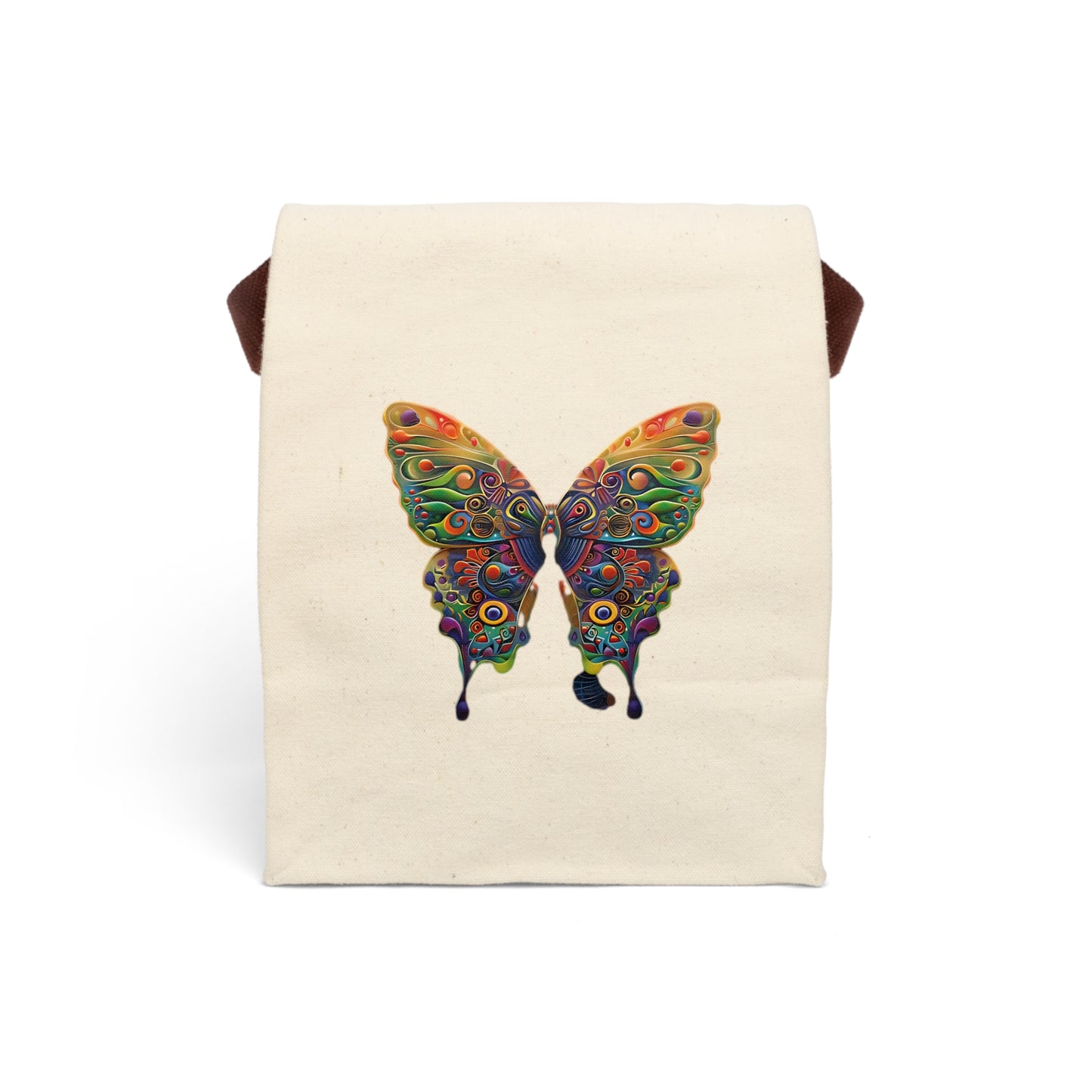 Butterfly - Canvas Lunch Bag With Strap