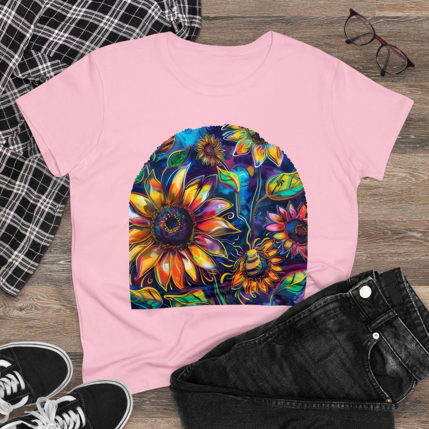 Sunflowers - Women's Midweight Cotton Tee