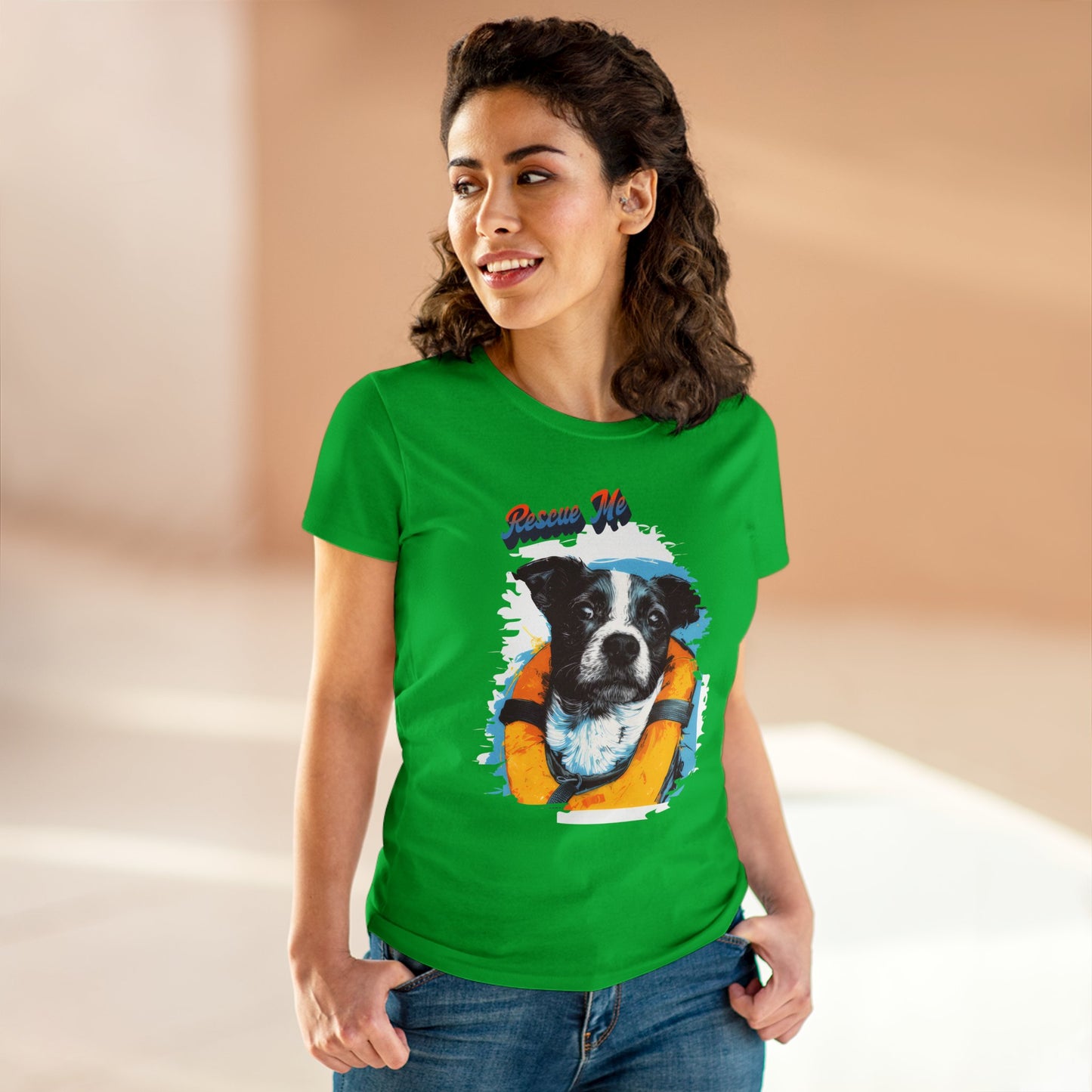 Rescue Dog - Women's Midweight Cotton Tee