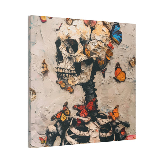 Skulls and Butterflies - Canvas Stretched, 0.75"