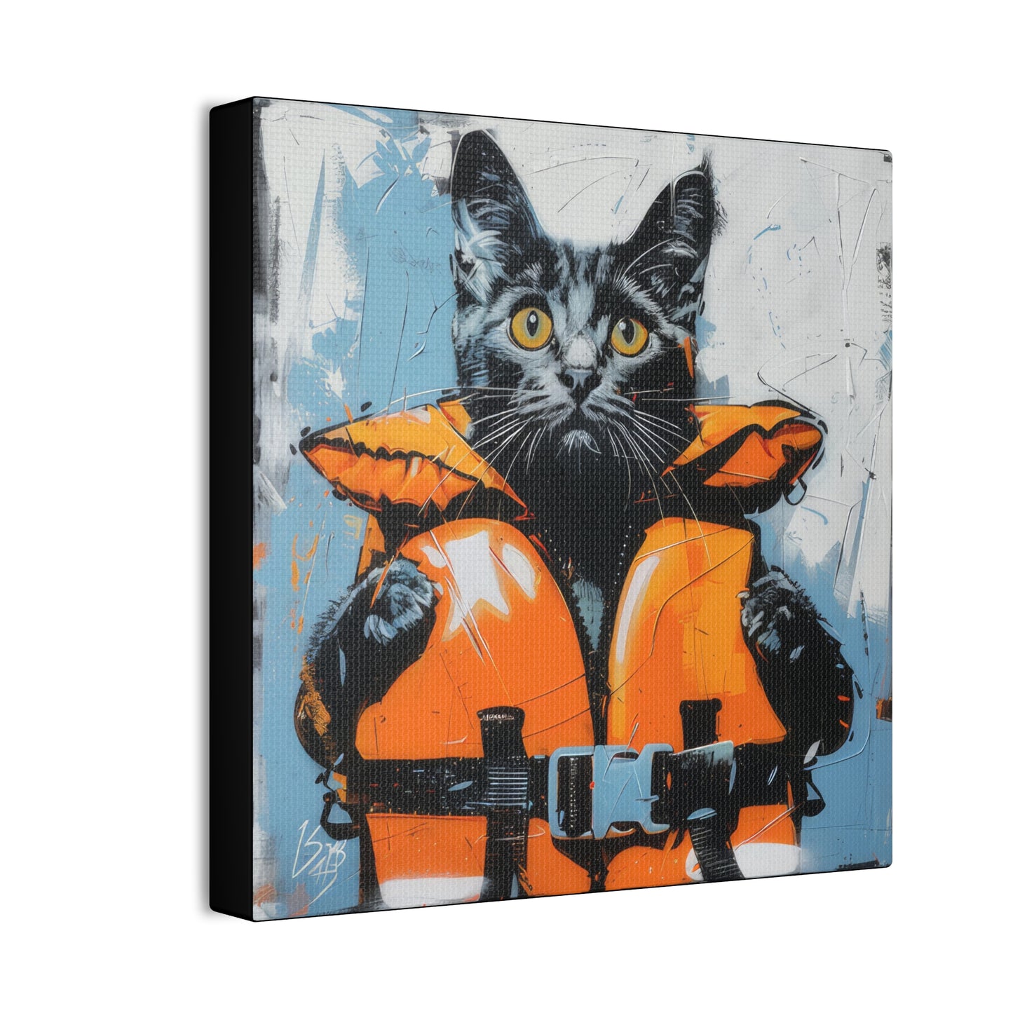 Rescue Cat - Canvas Stretched, 0.75"