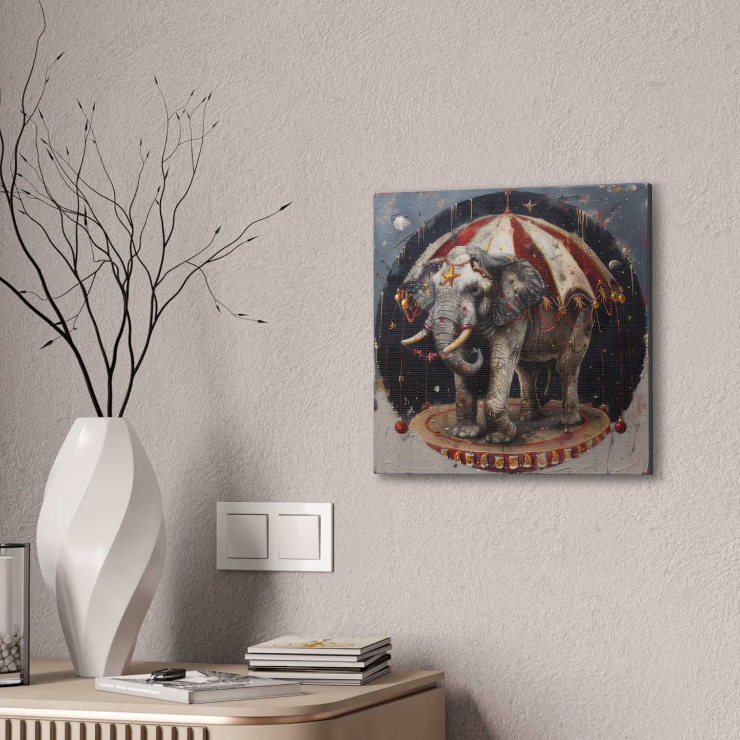 Circus Elephant - Canvas Stretched, 0.75"