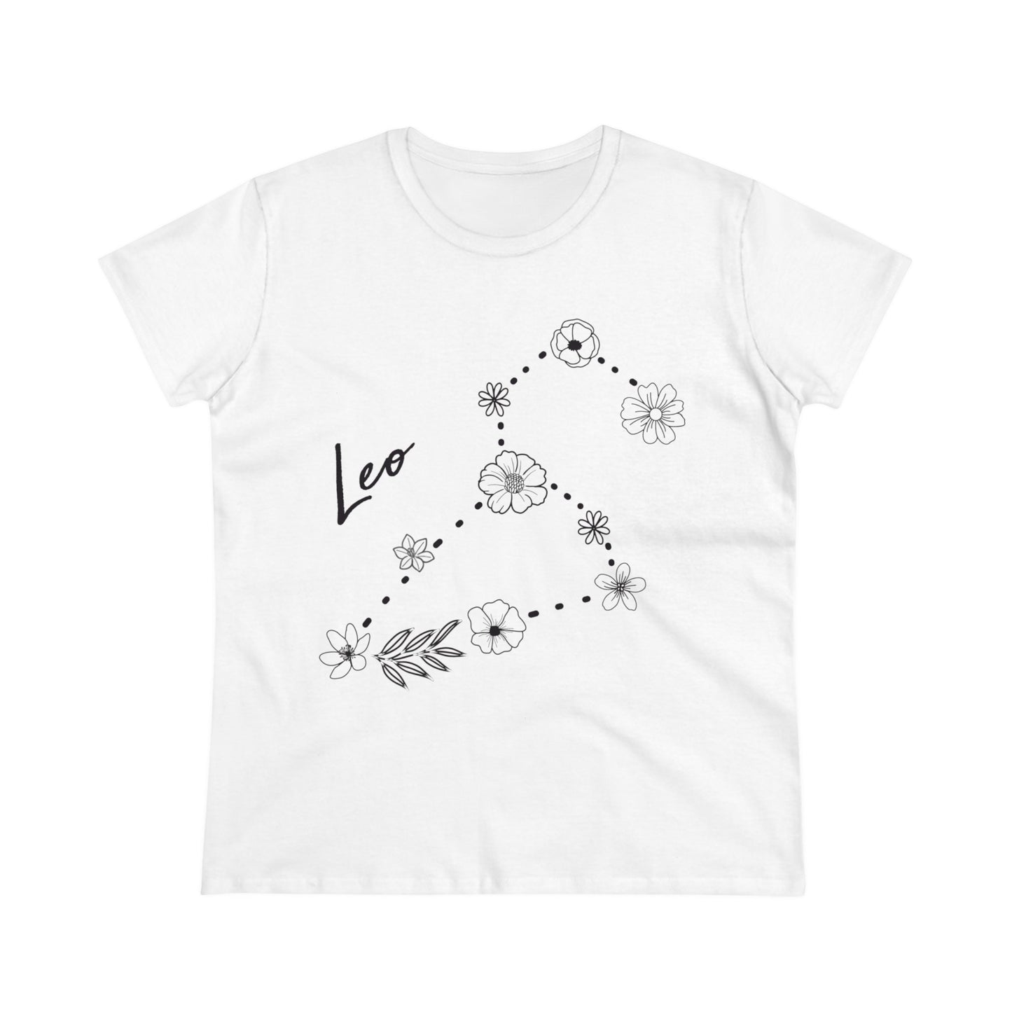 Flower Constellation - Leo - Astrology - Women's Midweight Cotton Tee