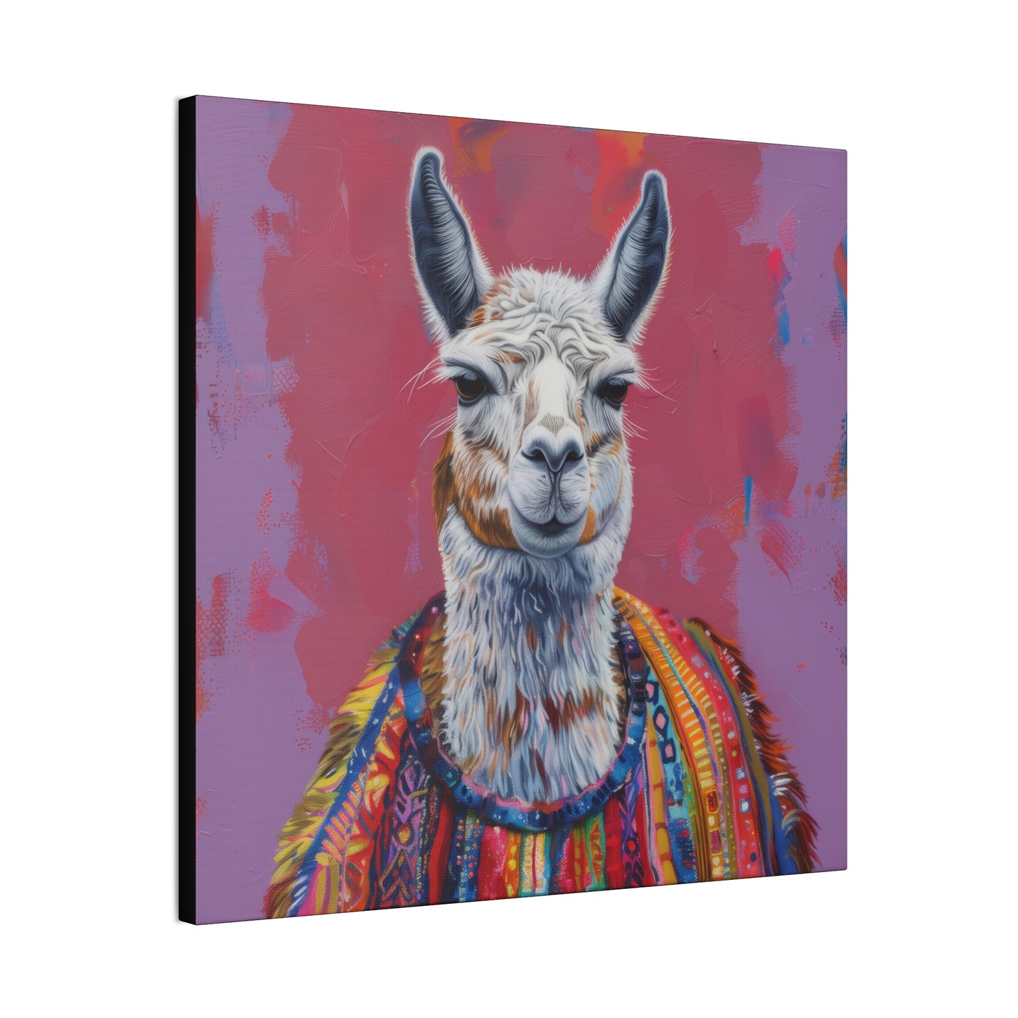 Llama - Canvas Stretched, 0.75"