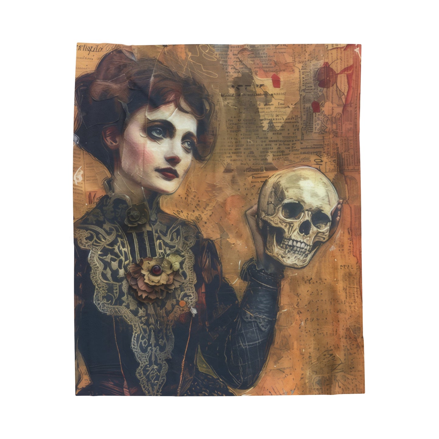 Her Skull - Velveteen Plush Blanket