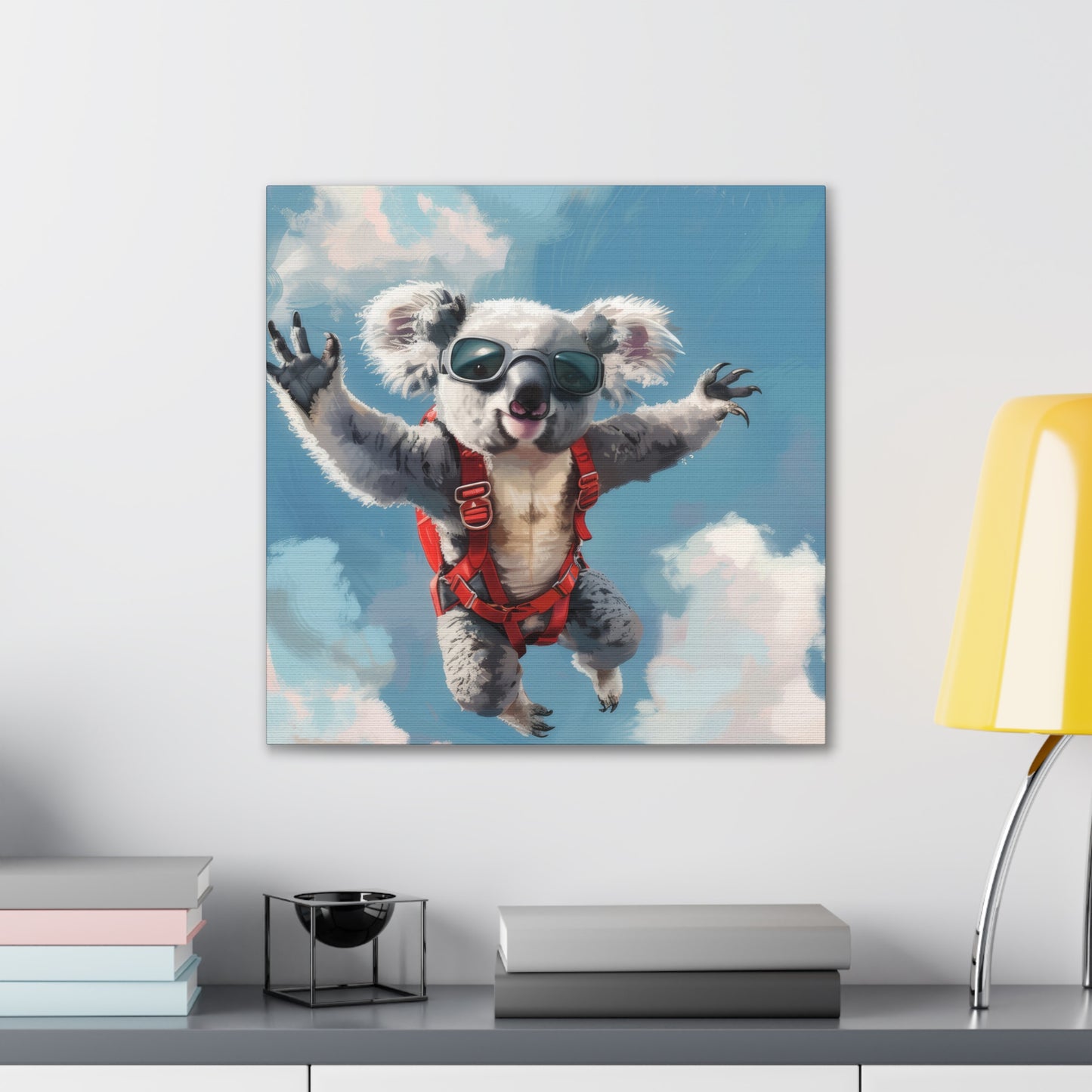 Koala Freefall - Canvas Stretched, 0.75"