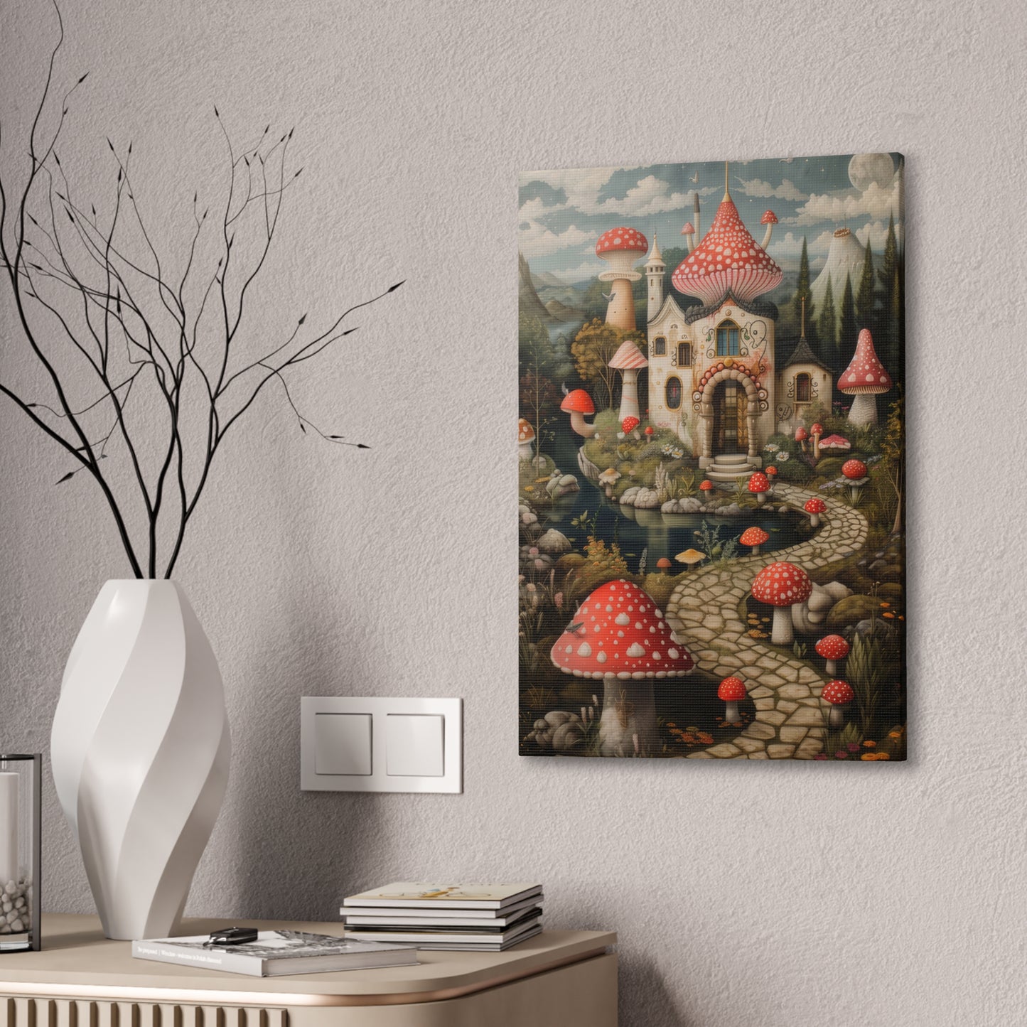 Mushroom Castle - Canvas Stretched, 0.75"