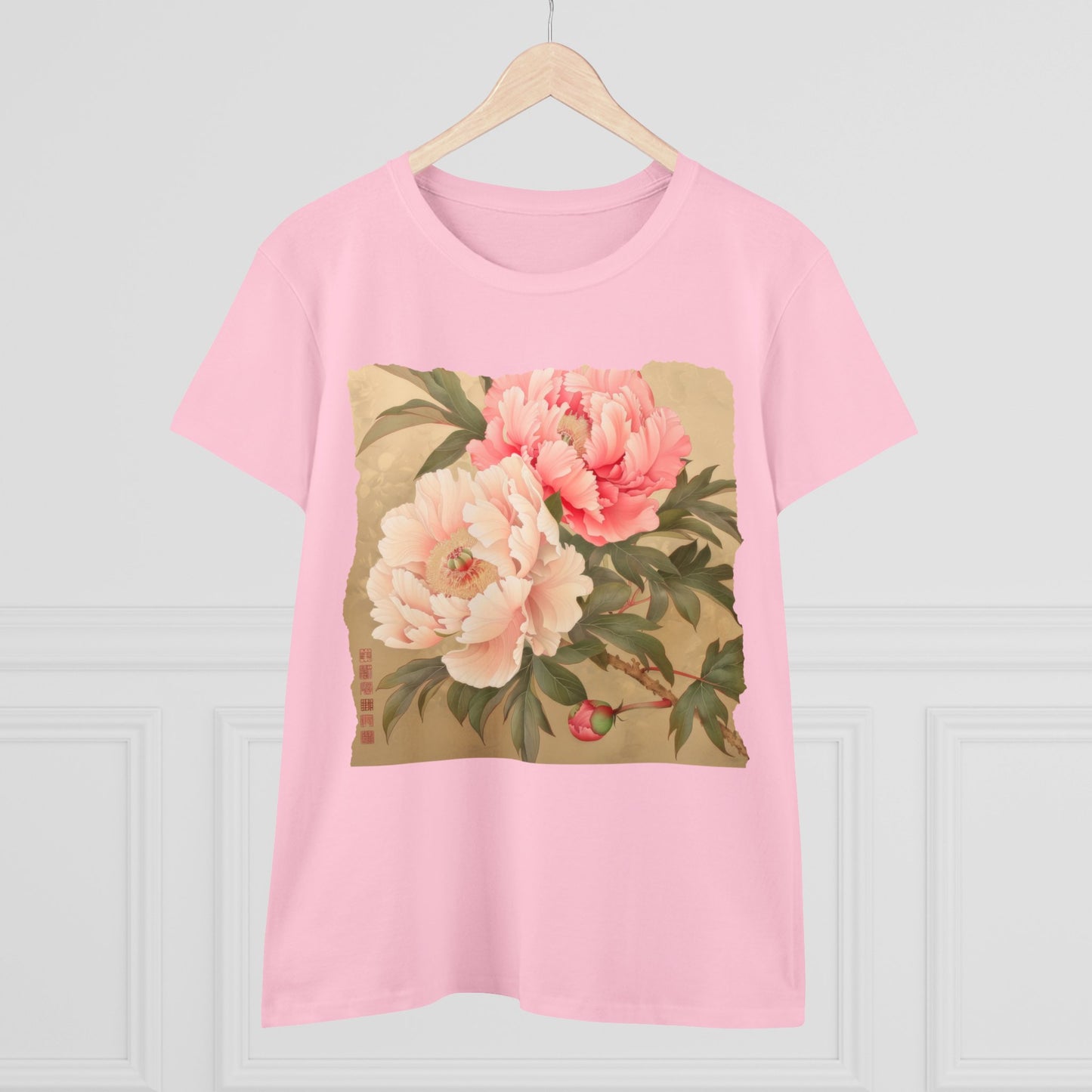 Peony - Flower - Women's Midweight Cotton Tee